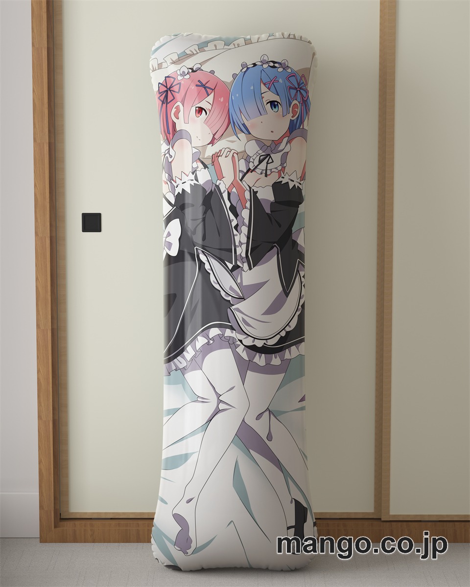 アニメ抱き枕カバー「Re：ゼロから始める異世界生活」ラム、レム双子メイド大型クッションキャラクターグッズPVC製コレクション用