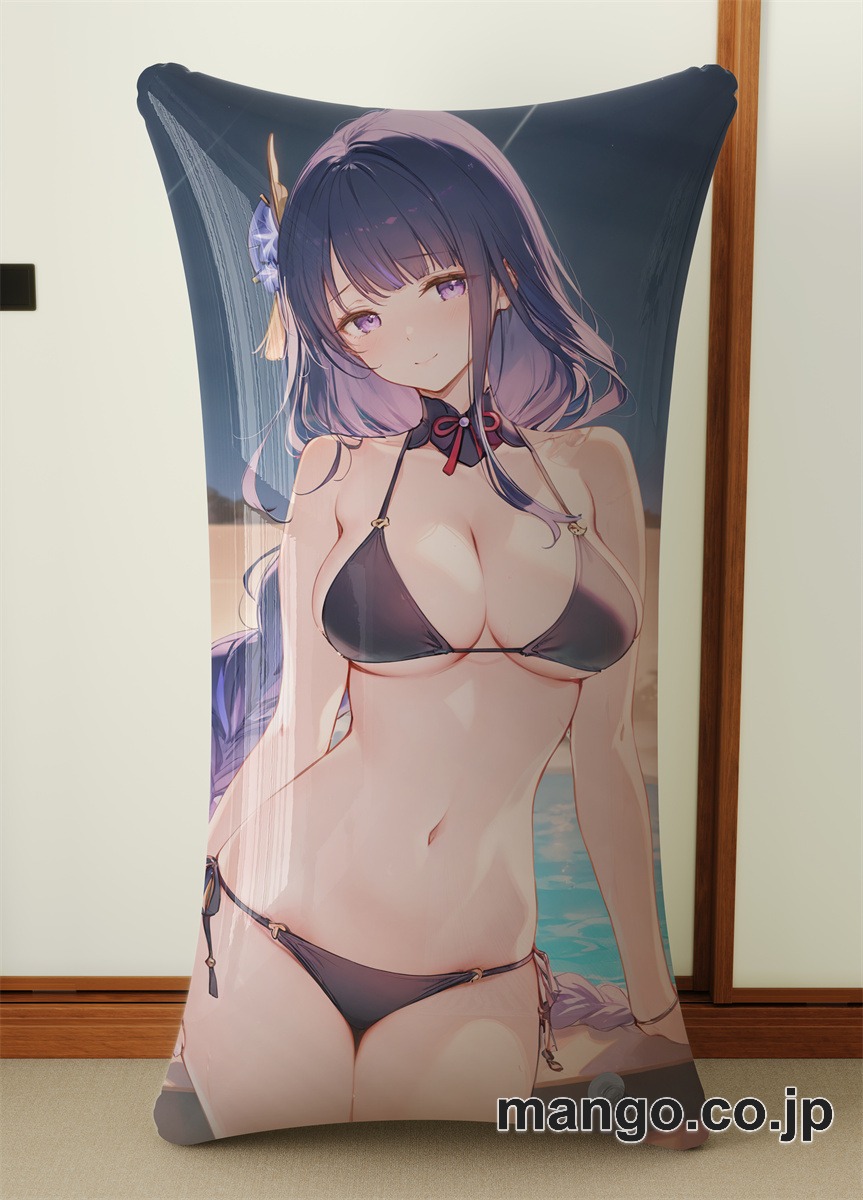 アニメ抱き枕カバー 【原神】雷電將軍 小型クッション キャラクターグッズ PVC製 コレクション用