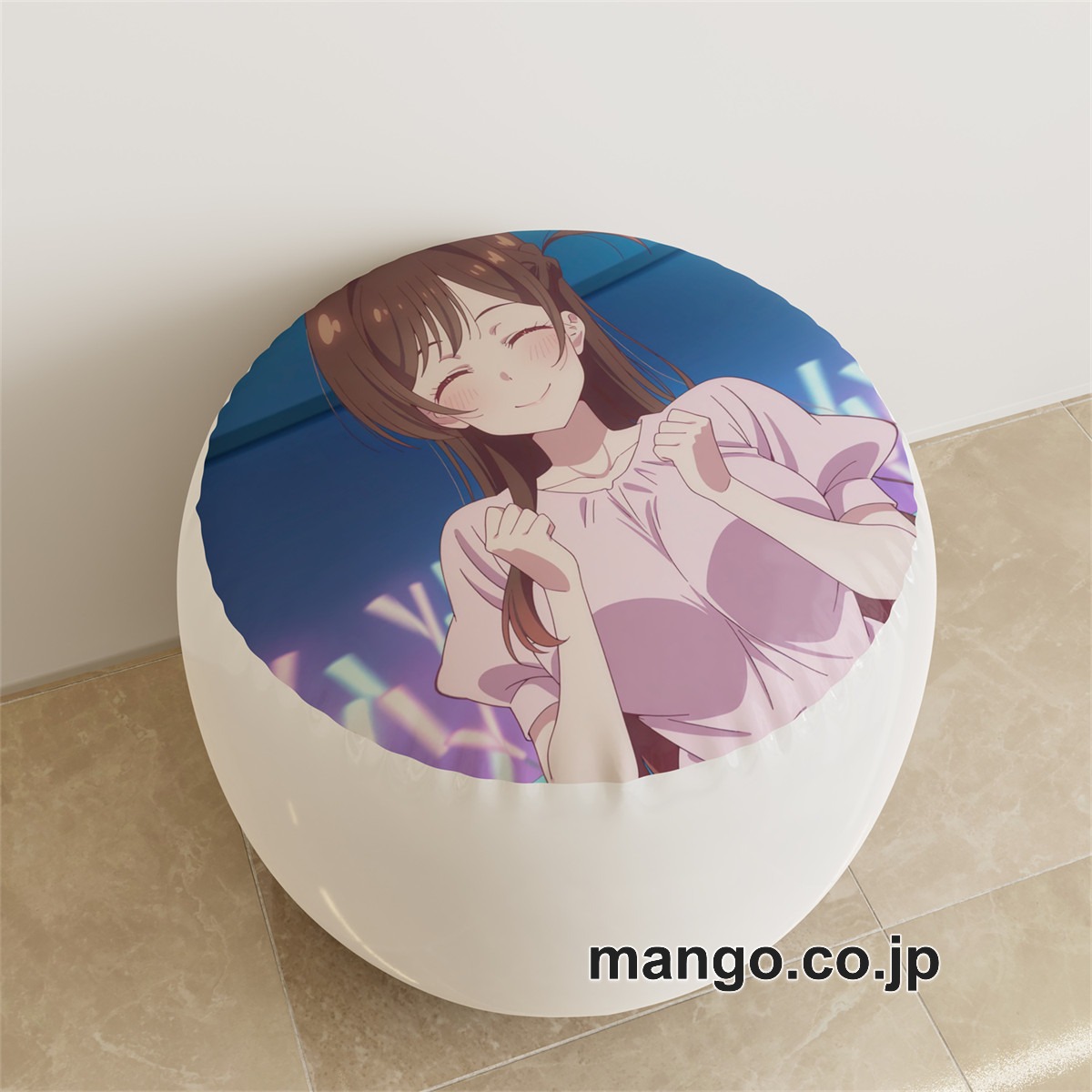PVC ラウンドスツール アニメ キャラクター【彼女、お借りします】水原千鶴pvcスツールPVC製 キャラクターグッズ コレクション用 2