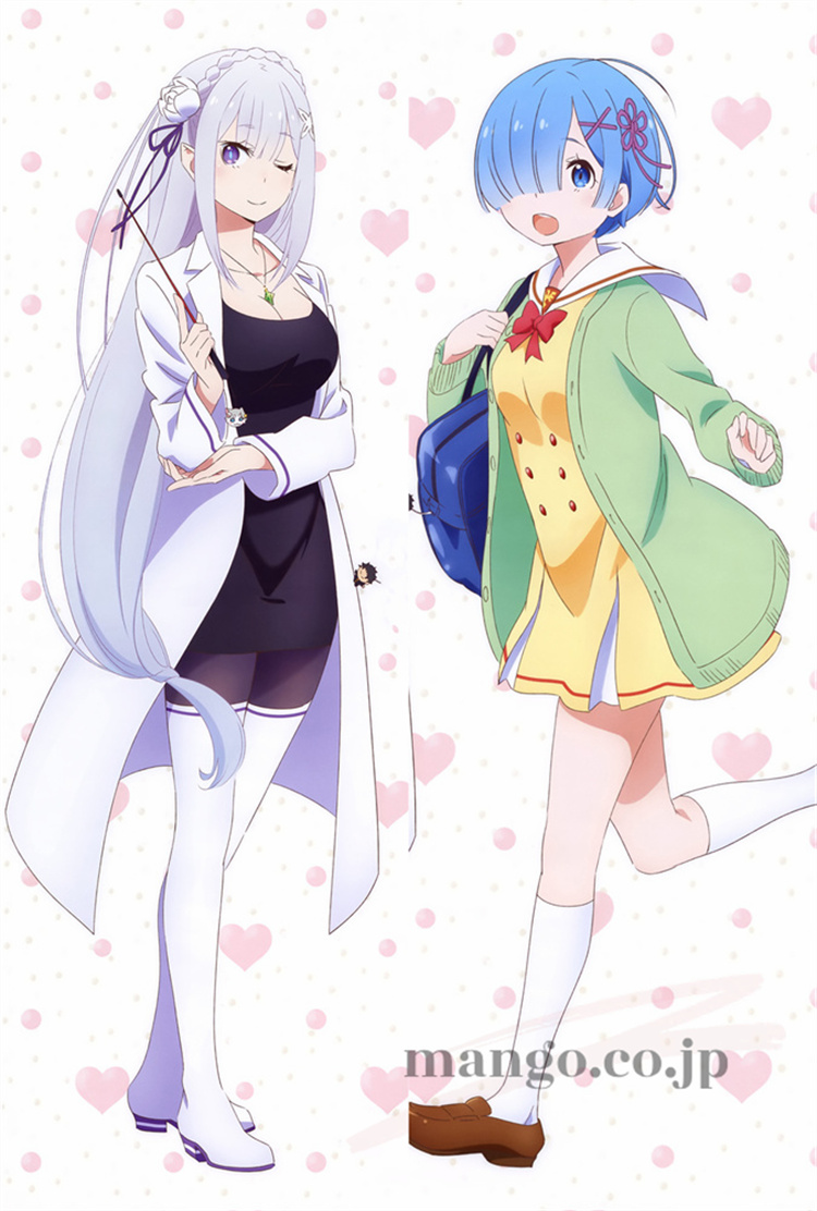 Ｒｅ：ゼロから始める異世界生活 アスナ レム 抱き枕カバー Mango ふんわり抱き心地 アニメキャラ再現・160cmサイズ・両面プリント仕様